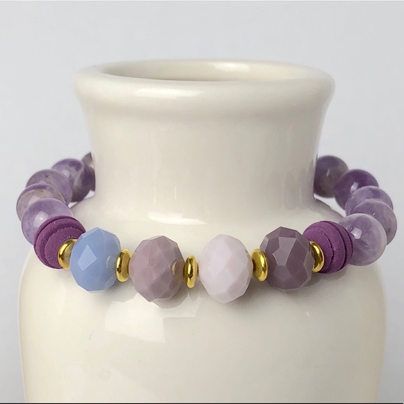 Agate & Gemstone Beaded Bracelets - Picture 2 of 4